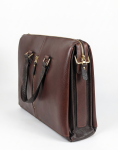 Coffee Brown Business Briefcase, Classic Messenger and Shoulder Satchel for Professionals