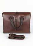 Coffee Brown Business Briefcase, Classic Messenger and Shoulder Satchel for Professionals