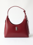 RED Structured Shoulder Bag Set with Canvas Pouch