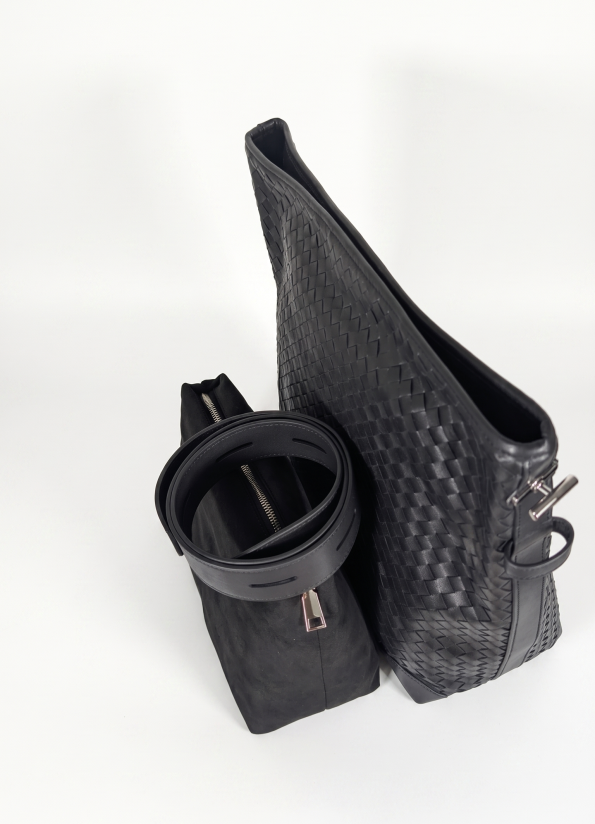 Luxury Hand-Woven Leather Tote Bag for Women – Large Capacity Shoulder Bag with Top Handle