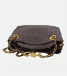 SHUCLUB Luxury Woven Leather Intrecciato Tote Bag – Chocolate Brown