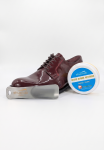 ShuClub London Men’s Premium Burgundy Patent Leather Oxford Shoes – Hand-Made Formal Dress Shoes with Shoe Horn and Shine Sponge Kit