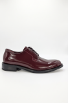 ShuClub London Men’s Premium Burgundy Patent Leather Oxford Shoes – Hand-Made Formal Dress Shoes with Shoe Horn and Shine Sponge Kit