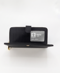 SHUCLUB Luxury Pebbled Leather Zip-Around Continental Wallet – Onyx Black