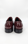 ShuClub London Men’s Premium Burgundy Patent Leather Oxford Shoes – Hand-Made Formal Dress Shoes with Shoe Horn and Shine Sponge Kit